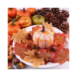 Bild von Artificial Pumpkin Autumn Fall Wreath Decorations Mini For Home Party Halloween – 50 PCS