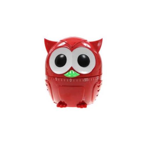 Bild von Kikkerland Design – Owl Shaped Kitchen Timer In 3 Colours – Blue/Yellow/Red