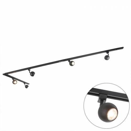 Bild von QAZQA Rail Track Spotlight Gissi 5 Black