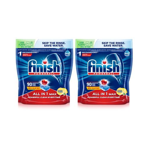 Bild von Finish Powerball All-in-One Max Lemon Dishwasher Tablets: Two Packs