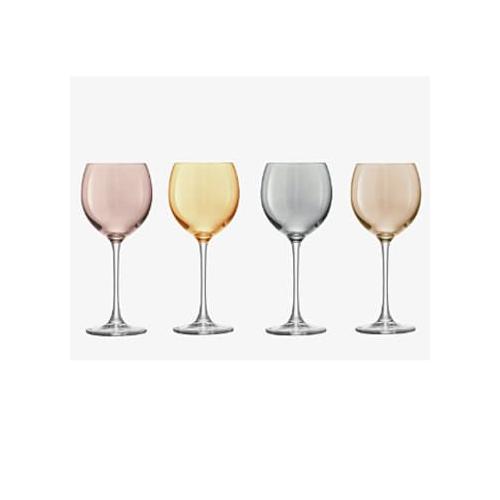 Bild von LSA International – Polka Metallic Wine Glass – Set of 4 – Mix Metallic