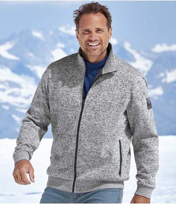 Bild von Atlas for Men Men’s Brushed Fleece Jacket – Sherpa Lining – Grey