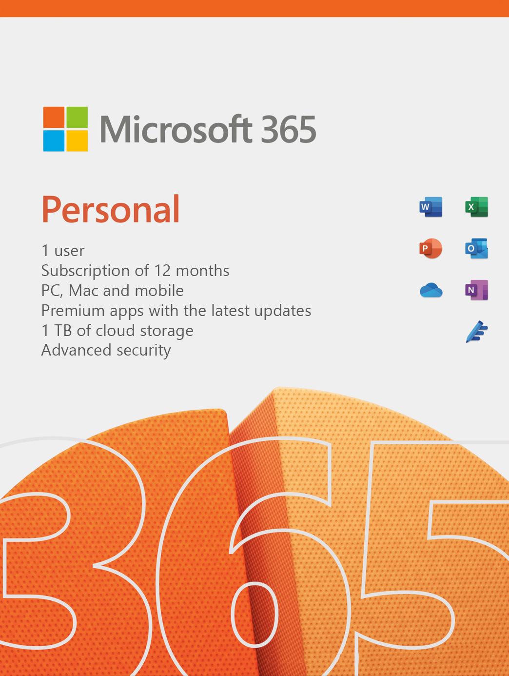 Bild von Microsoft 365 Personal 1 User – 1 Year Including Updates