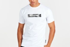 Bild von Physiq Apparel Camo Grid TShirt – White – male – White