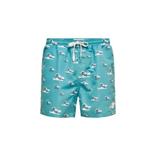 Bild von Only & Sons – Ted Aop Swim Shorts Bluebird