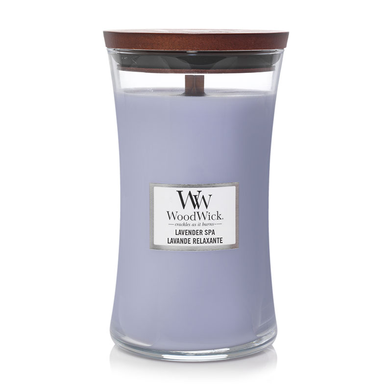 Bild von WoodWick – Hourglass Candles Lavender Spa Large Candle 609.5g / 21.5 oz.  for Men and Women